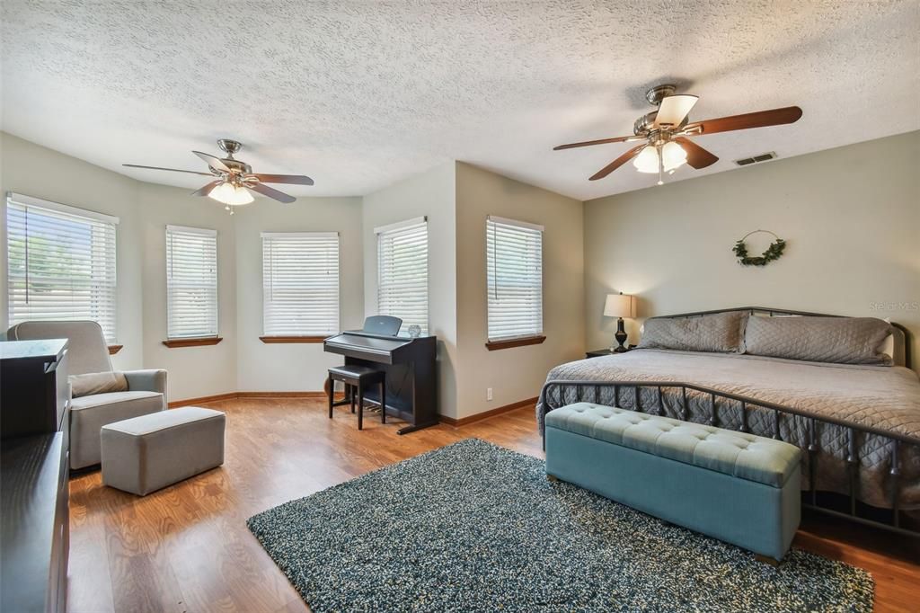 Master bedroom with large sitting area