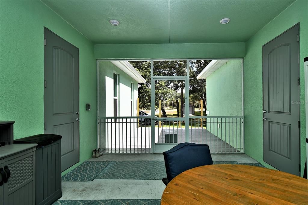 This breezeway is enjoyed by the main house and the efficiency.