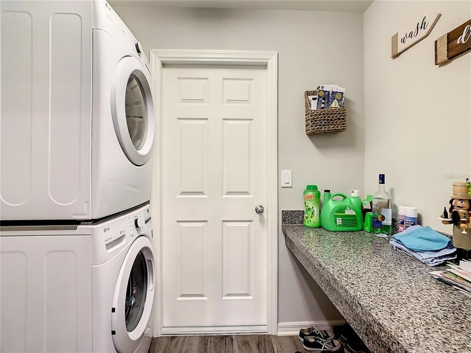 Laundry Room with built in folding table too.