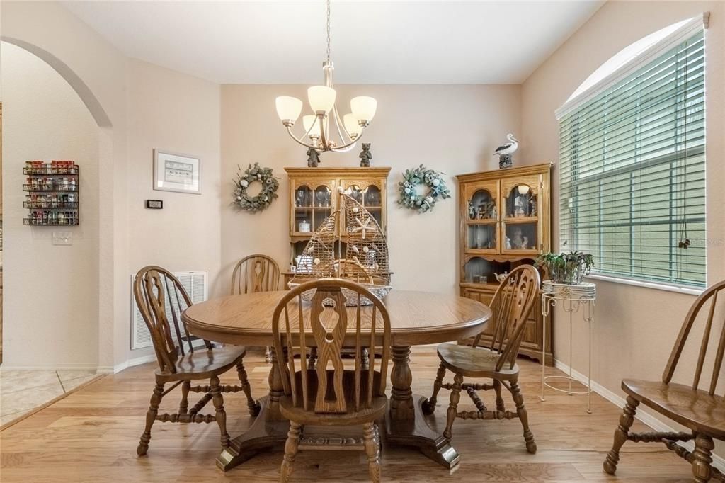 Lovely Arched Window located in Formal Dining Room