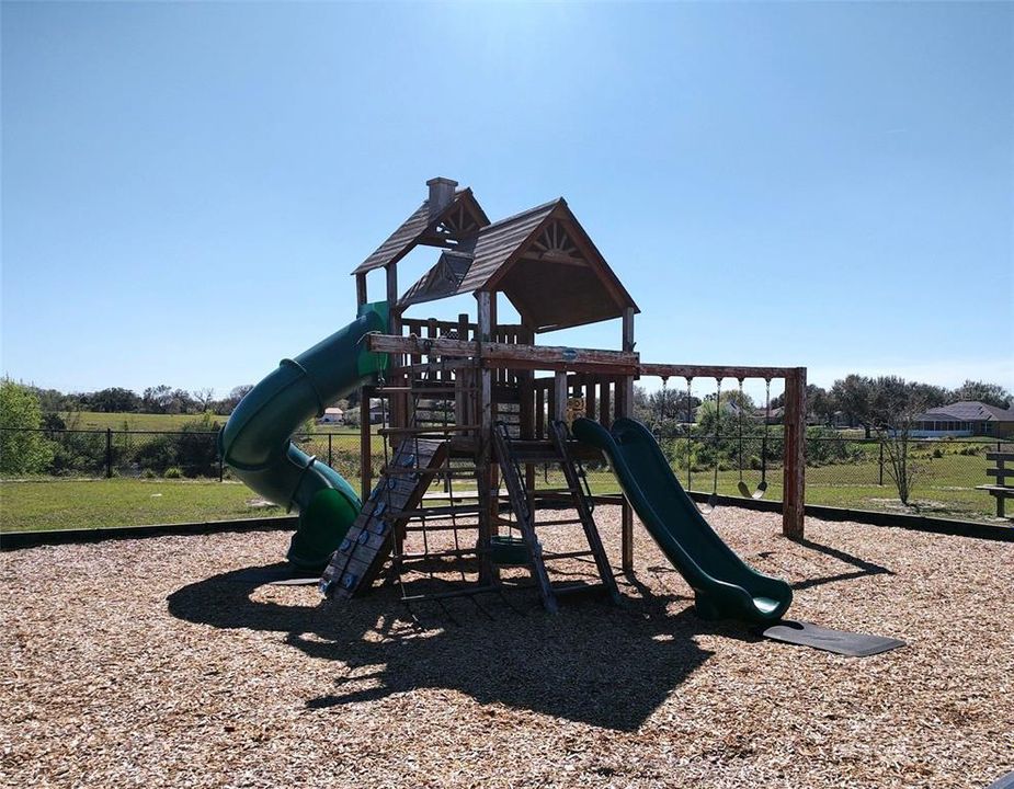 Playground is located on a cul-de-sac