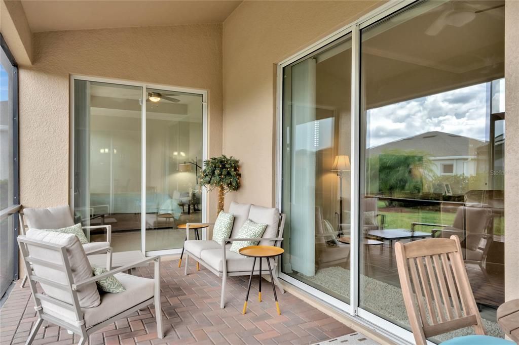 Glass Sliding Doors are located in the Great Room, Breakfast Nook and Master Bedroom