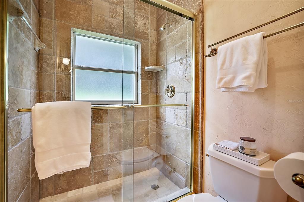 Private water/shower separate from vanity area