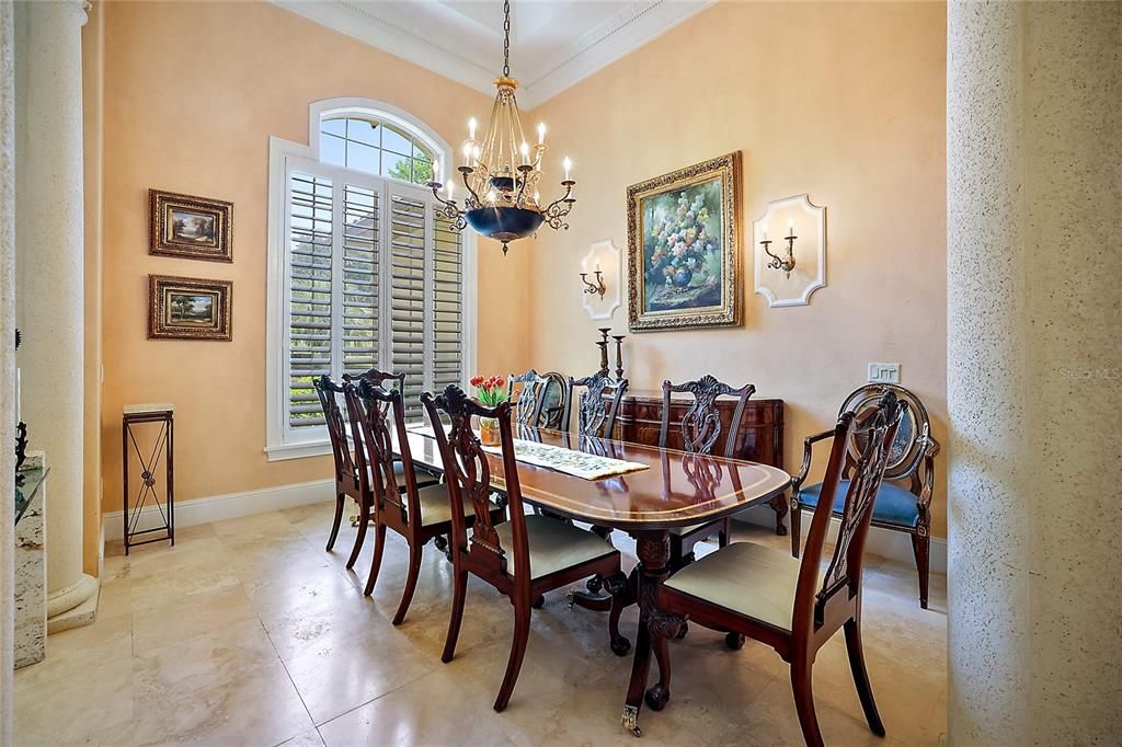 Formal dining room; perfect for holiday gatherings.
