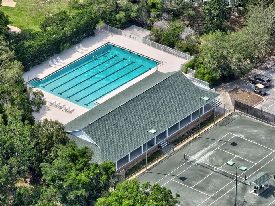 Pool and tennis courts