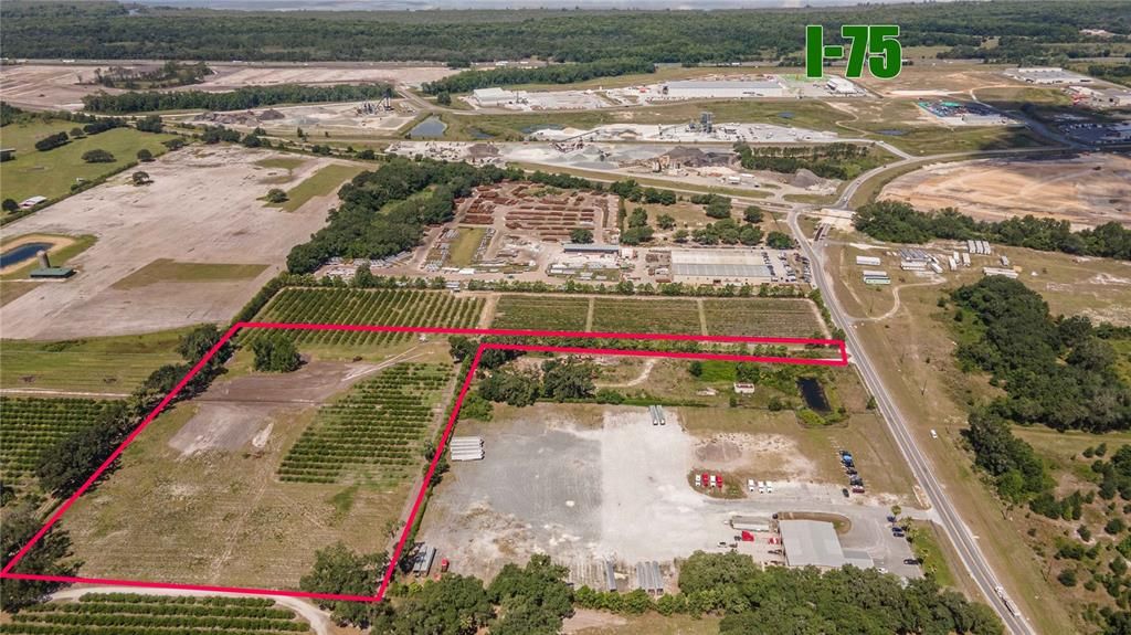 Aerial view of Lot in close proximity to I-75