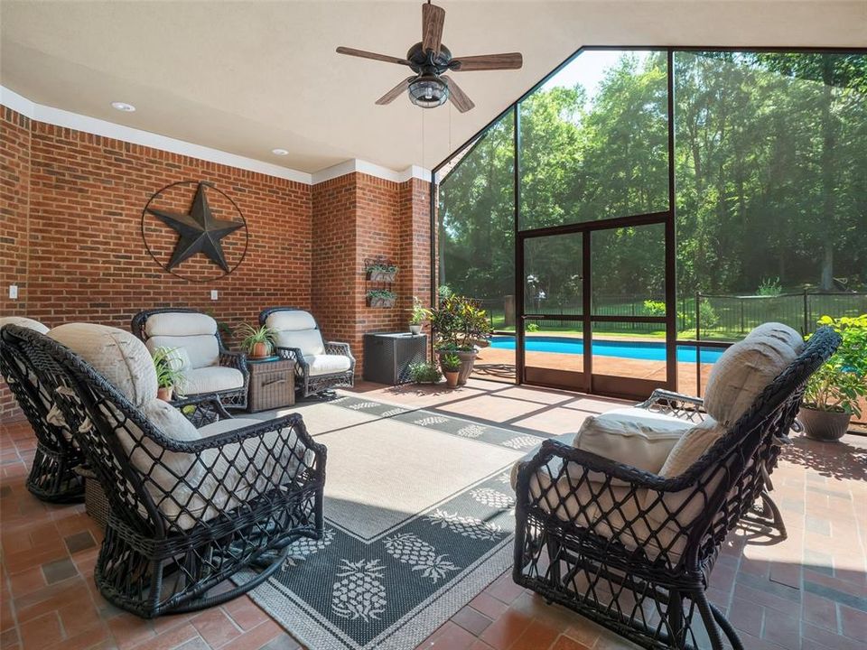 Cover Patio Overlooking Pool