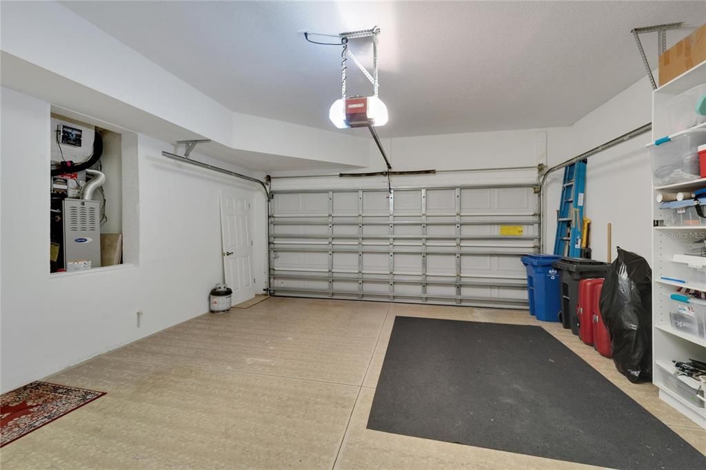 Large two car garage fits perfectly for a Golf Cart too!