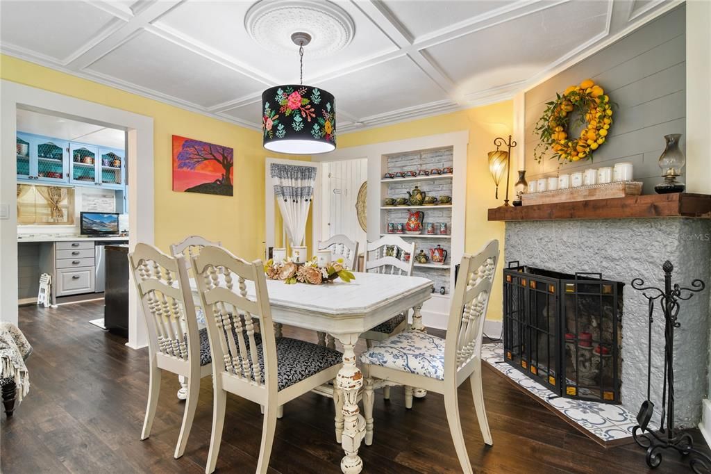 Walk into the Dining Room from the Living Room, then into the kitchen