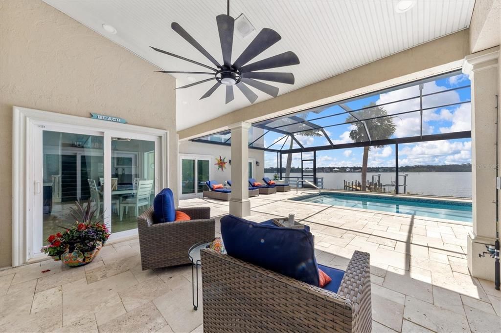 Lanai overlooking pool and Intercoastal