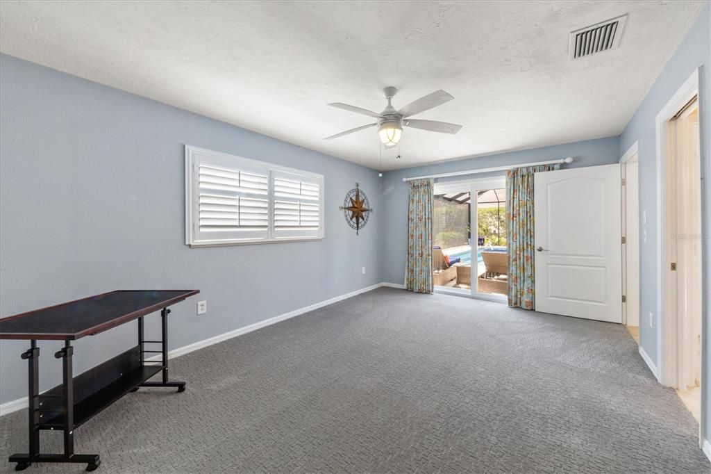 Bedroom/Gameroom overlooking pool