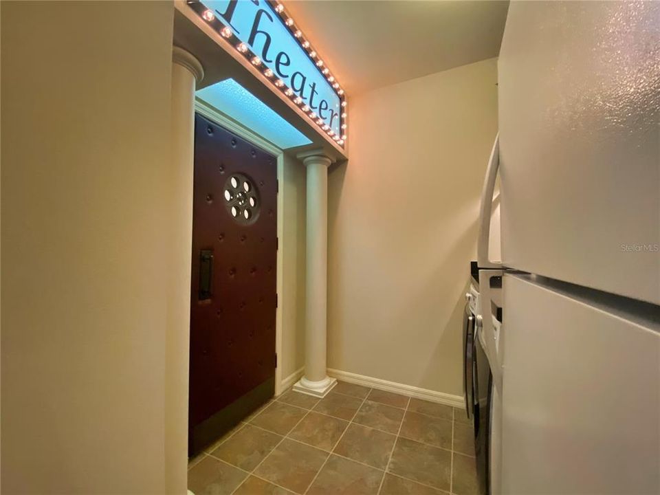 Movie Theater Entrance in Laundry Room