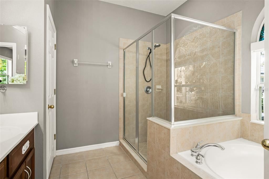 Master Bath with Tub & Walk-In Shower