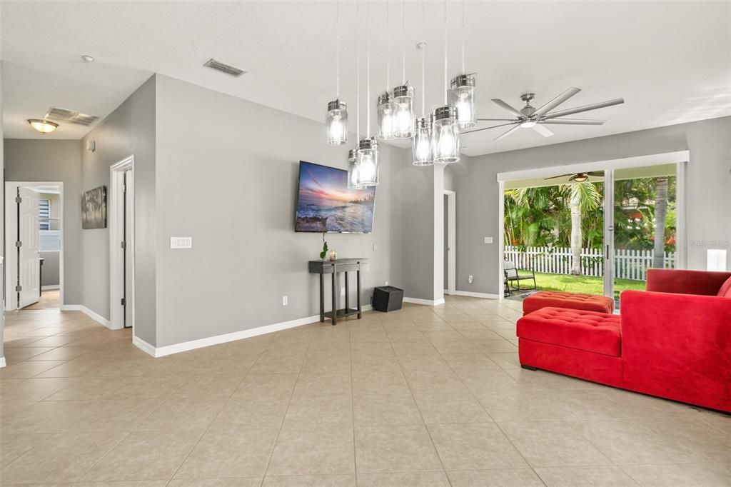 View of Family Room from Kitchen Dinette