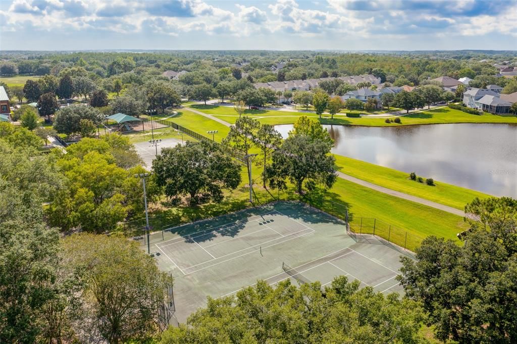 Aerial of YMCA Tennis Courts & Amenities