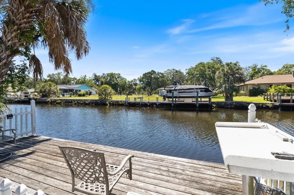 View of the Deep Water Canal from the Dock ...Access to Homosassa River & Out to the Gulf