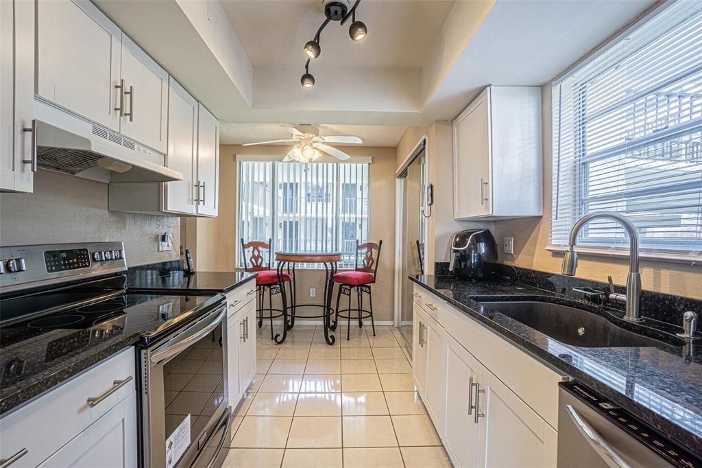 Lots of storage - Stainless Steel Appliances and an Eat in Kitchen