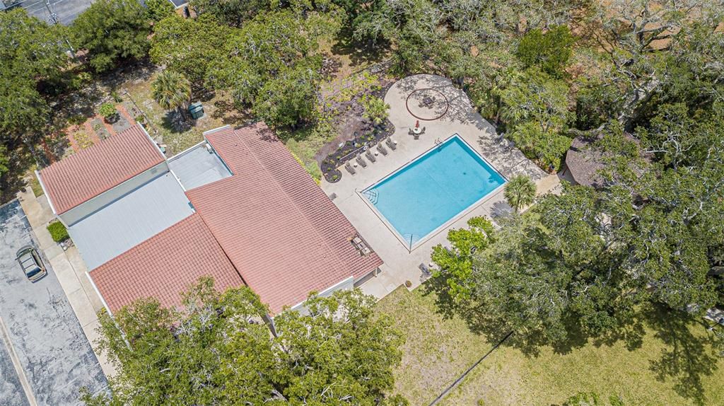 Ariel View of the Pool and Clubhouse
