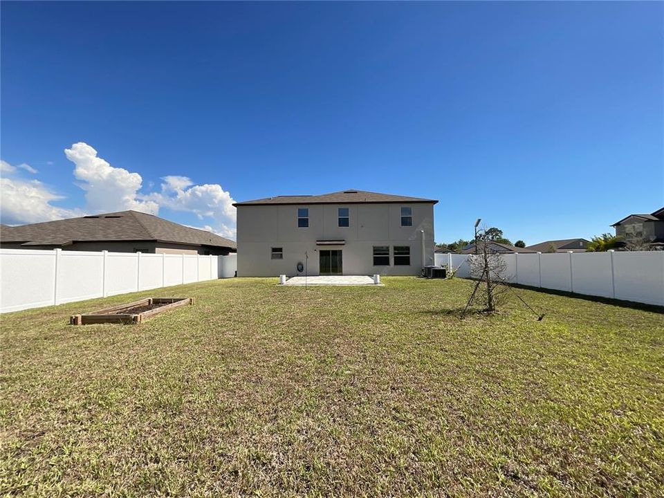 Large back yard, completely fenced in. Room to install your dream pool.  Click this link for video footage of yard https://youtu.be/2Jksdr0I2C8