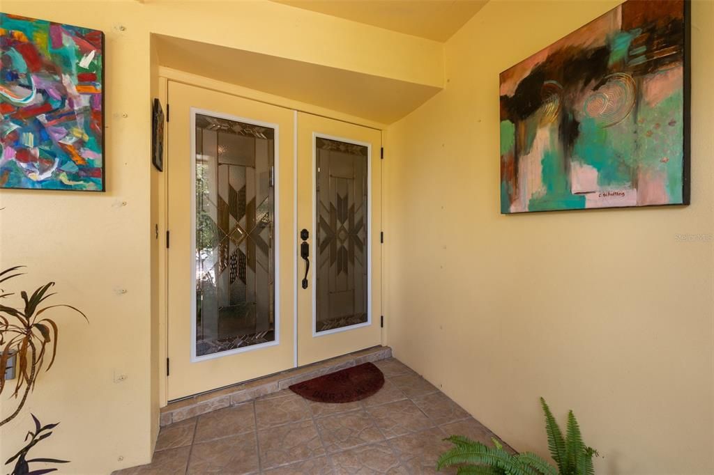 Beautiful full glass double entry doors welcome you in to this amazing home.