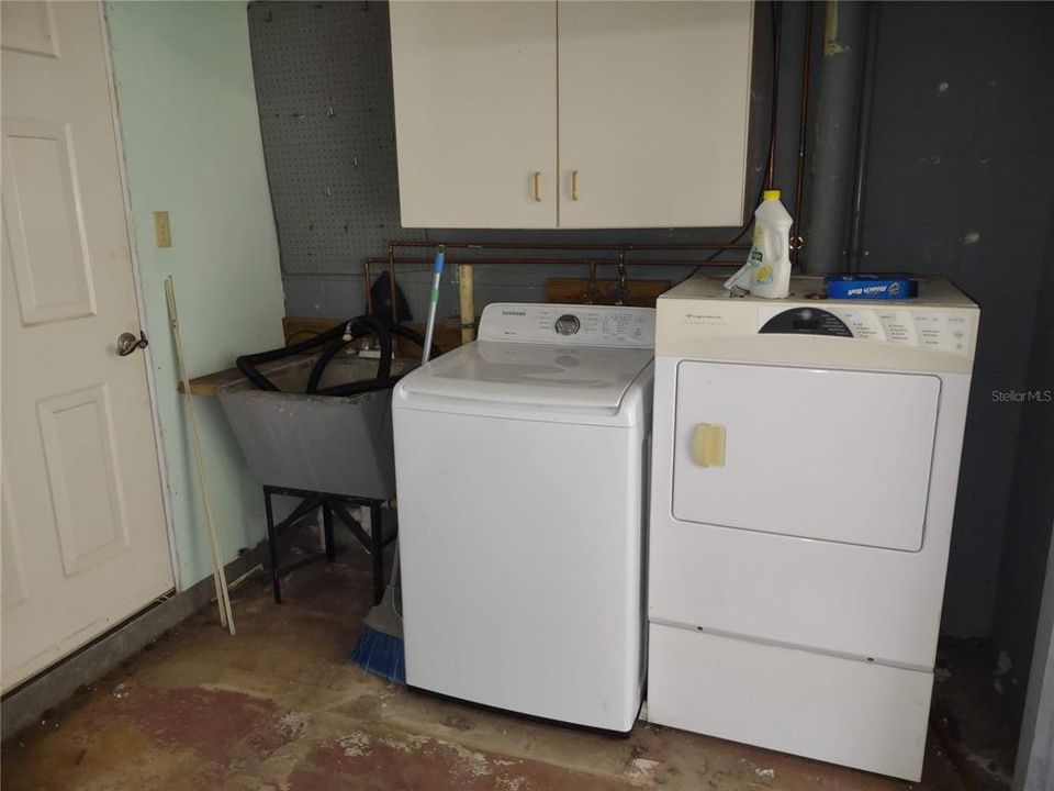 Washer and dryer in garage
