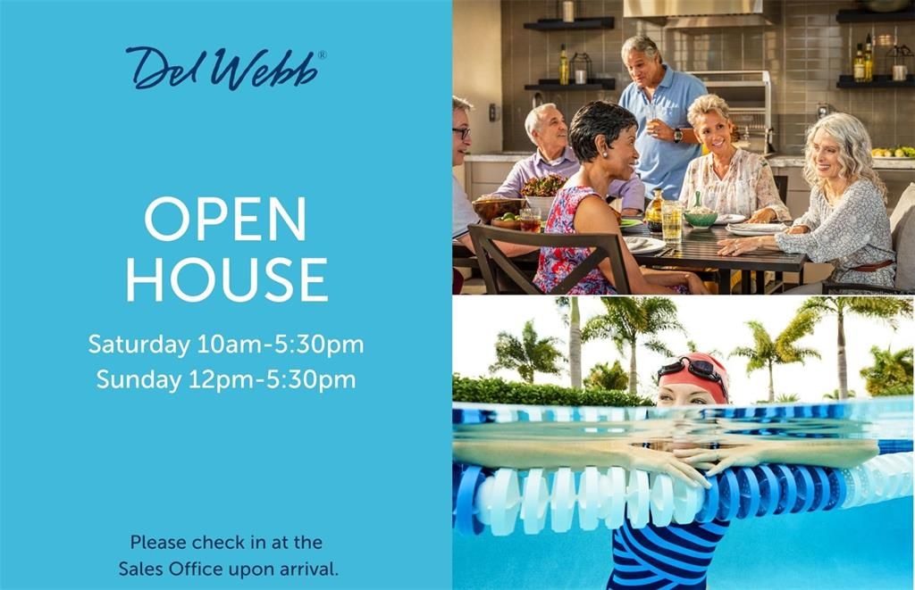 Join us for Open House this weekend! Please check in at the Sales Office upon arrival.