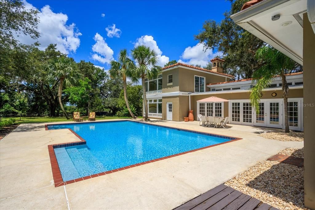 POOL VIEW FROM KITCHEN