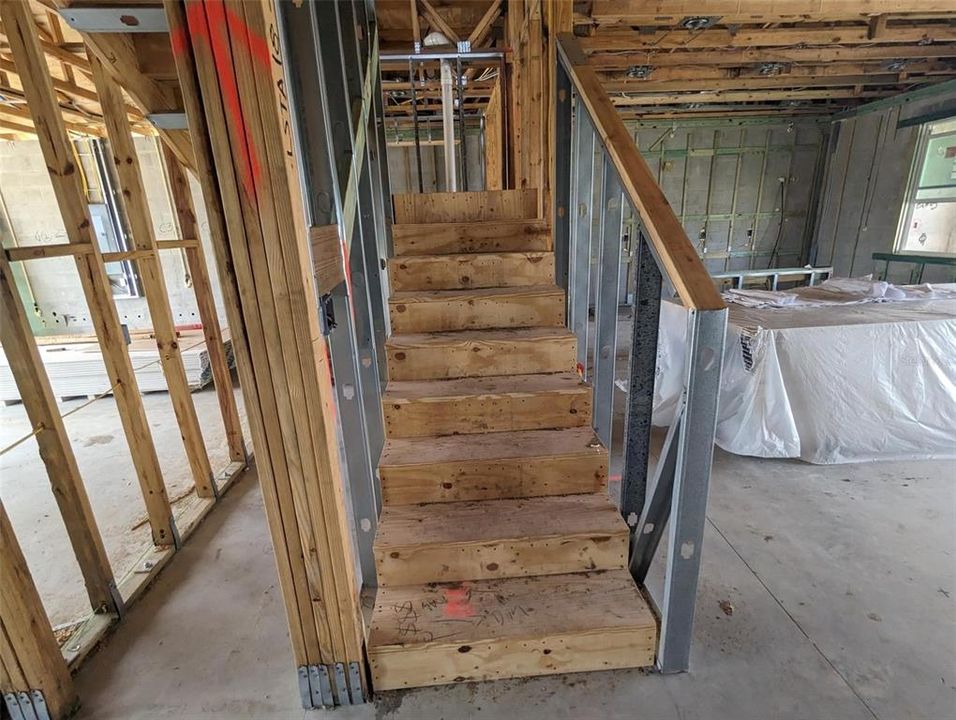 Staircase (open rail)