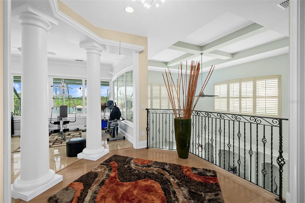 Open Balcony Overlooking Living Room