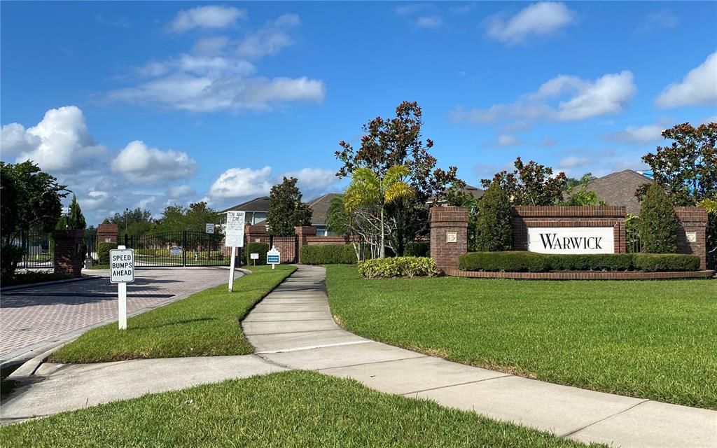 Neighborhood Entrance with Gate