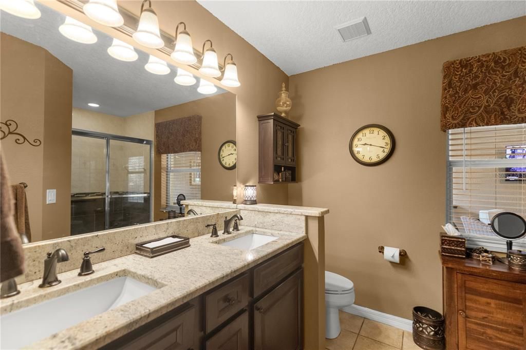 Double Sinks with Granite Counters