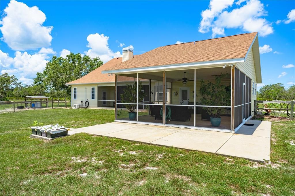 Exterior back patio