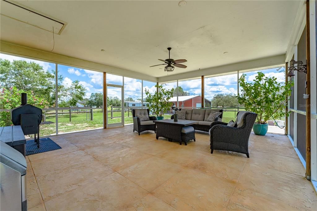 Expansive back patio