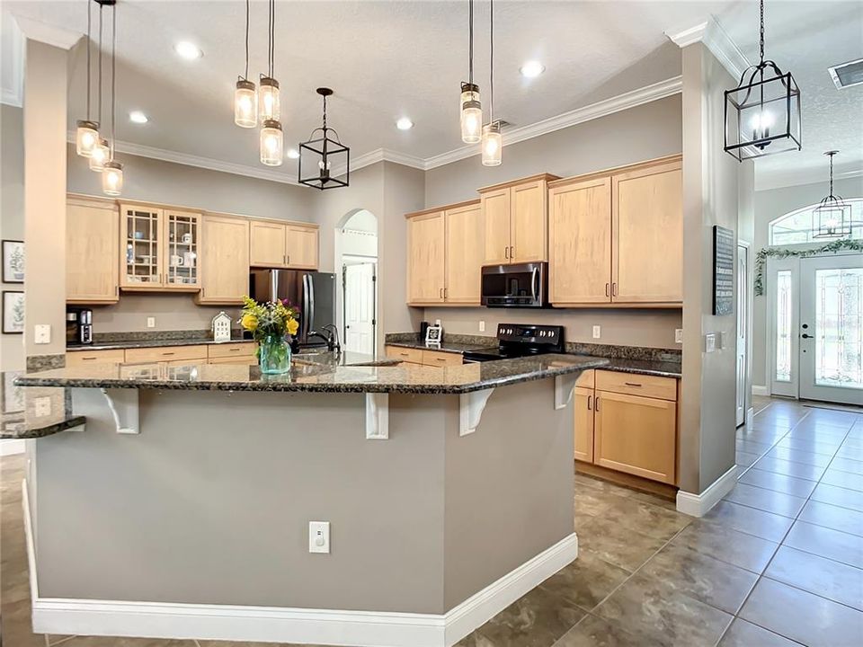 kitchen open to  great room