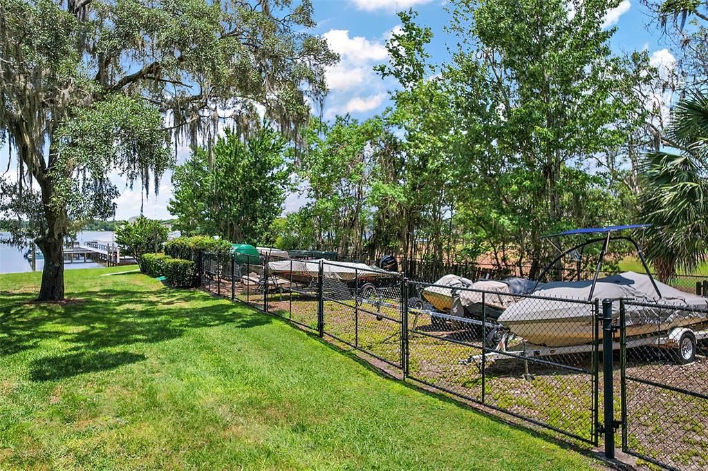 Boat storage available to residents of Lake Joanna Estates.