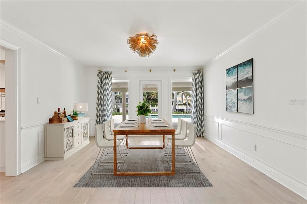 Virtually staged Dining Room