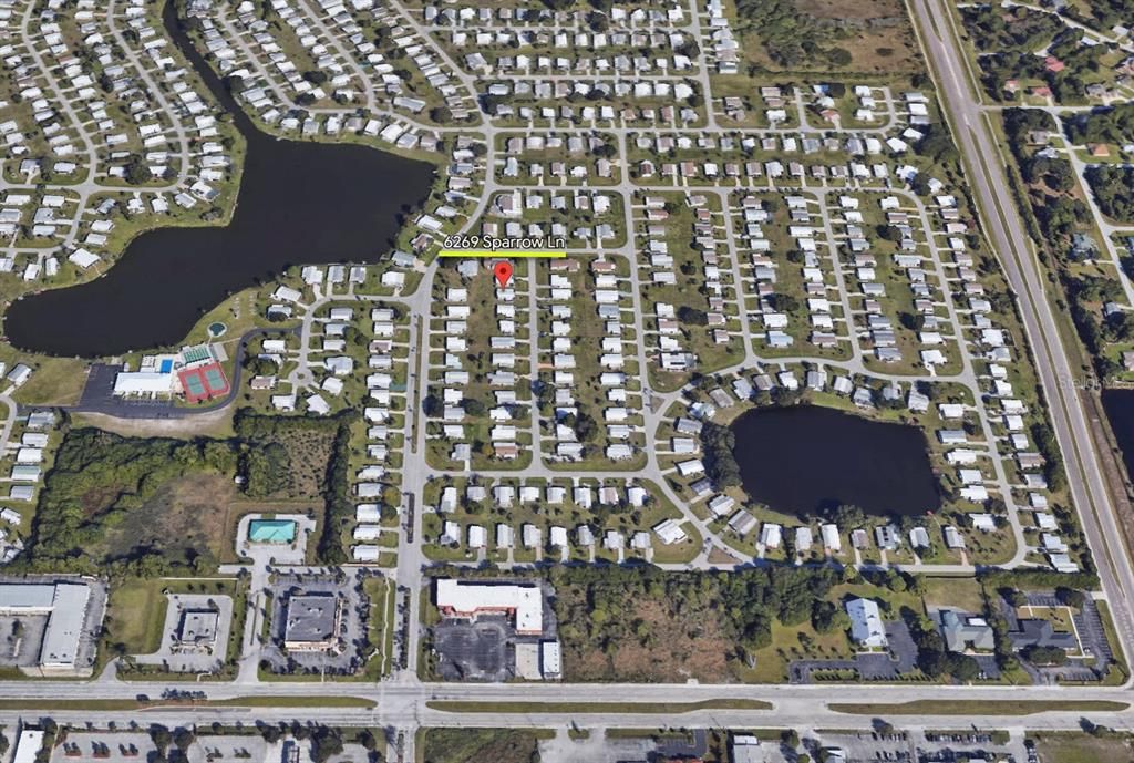 Aerial view of homesite location