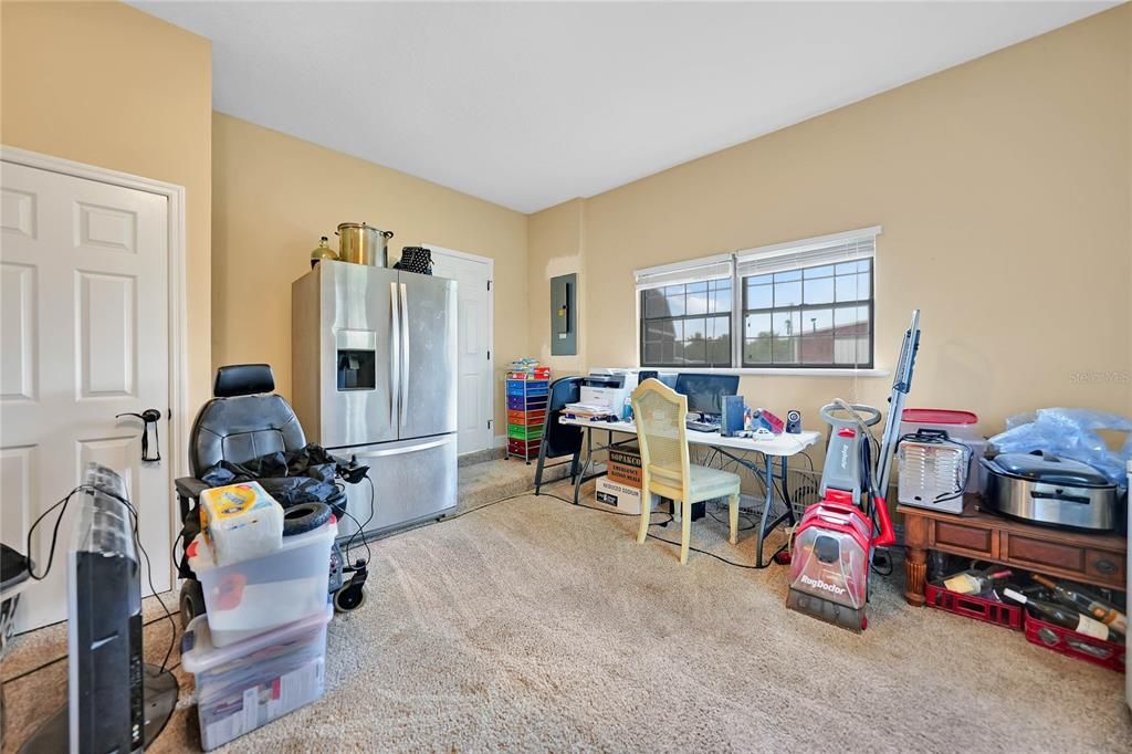 Bonus room with door to master bathroom and a door to the outside.