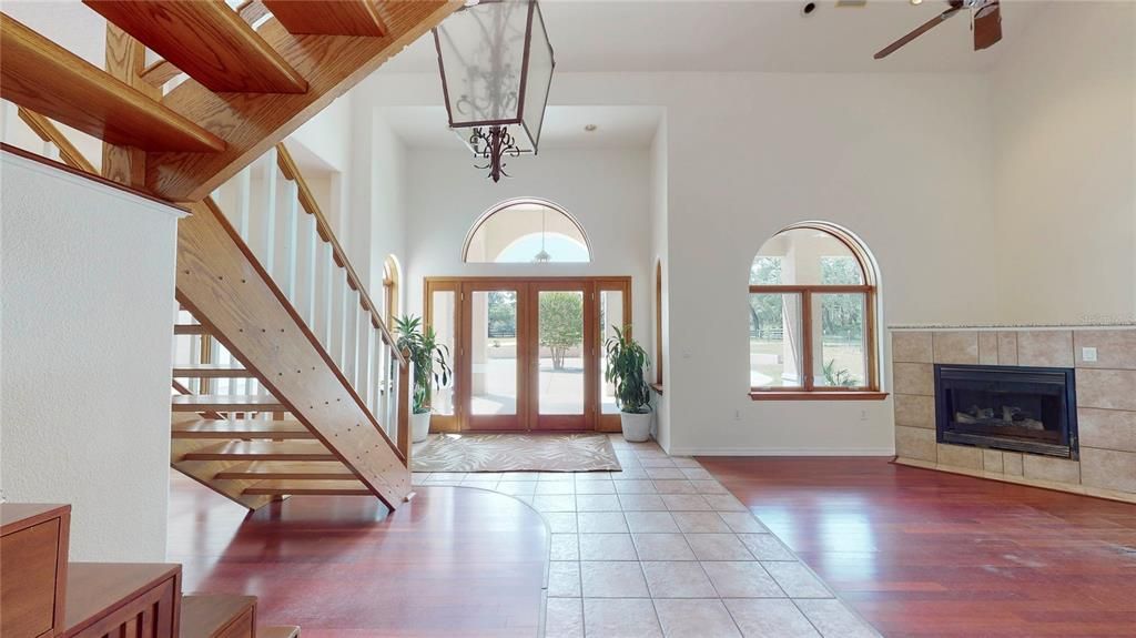 Living room with gas fireplace