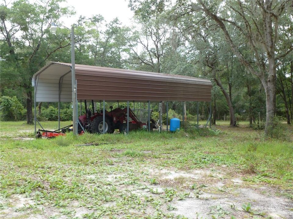 Side view of Carport