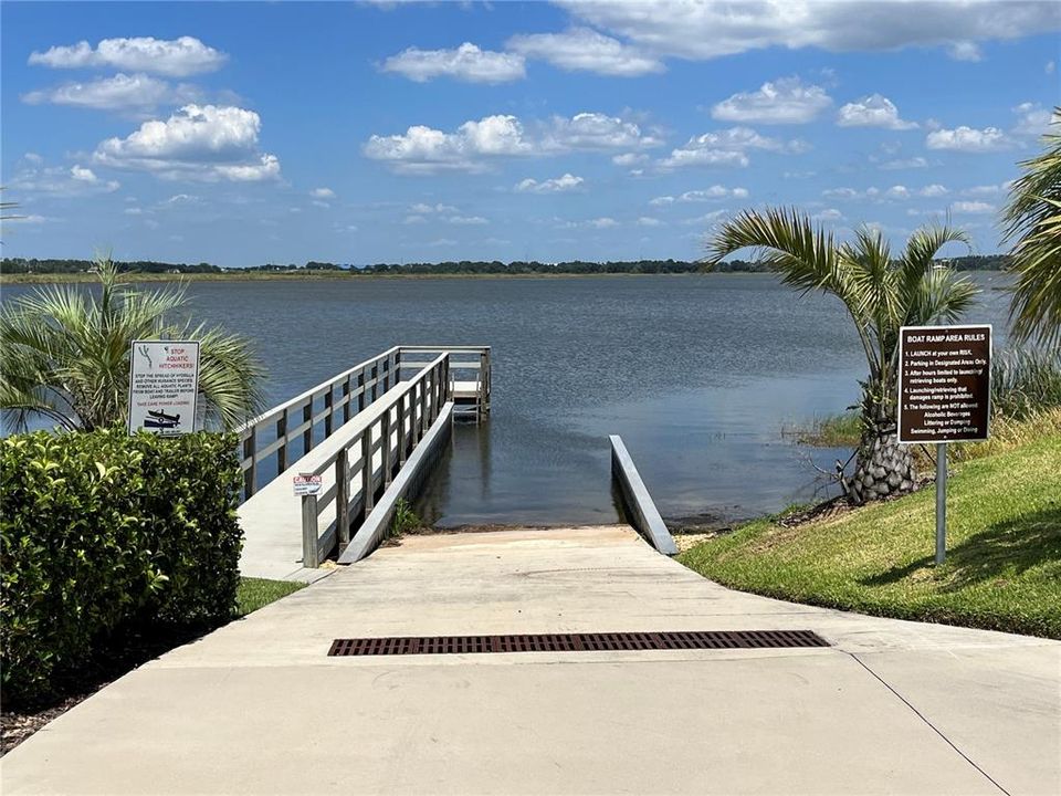 Boat ramp on the Lake Alfred side of the community.