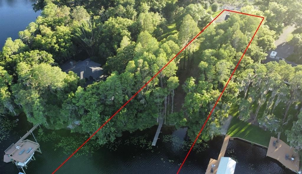 Ariel View of Property 1.2 acres & Lake Frontage