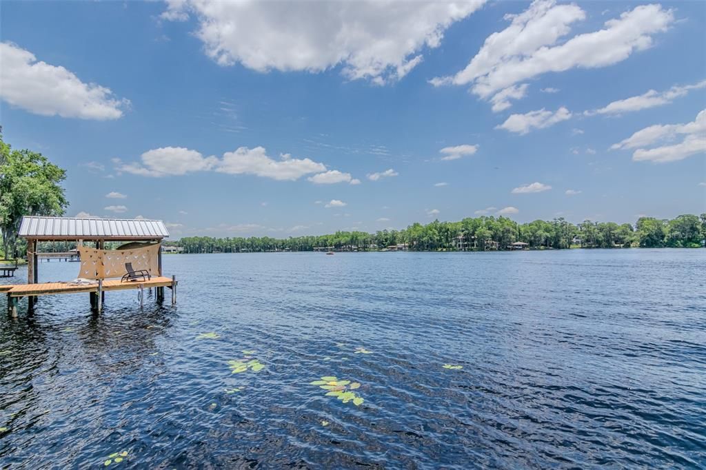View of Pretty Lake from your private dock