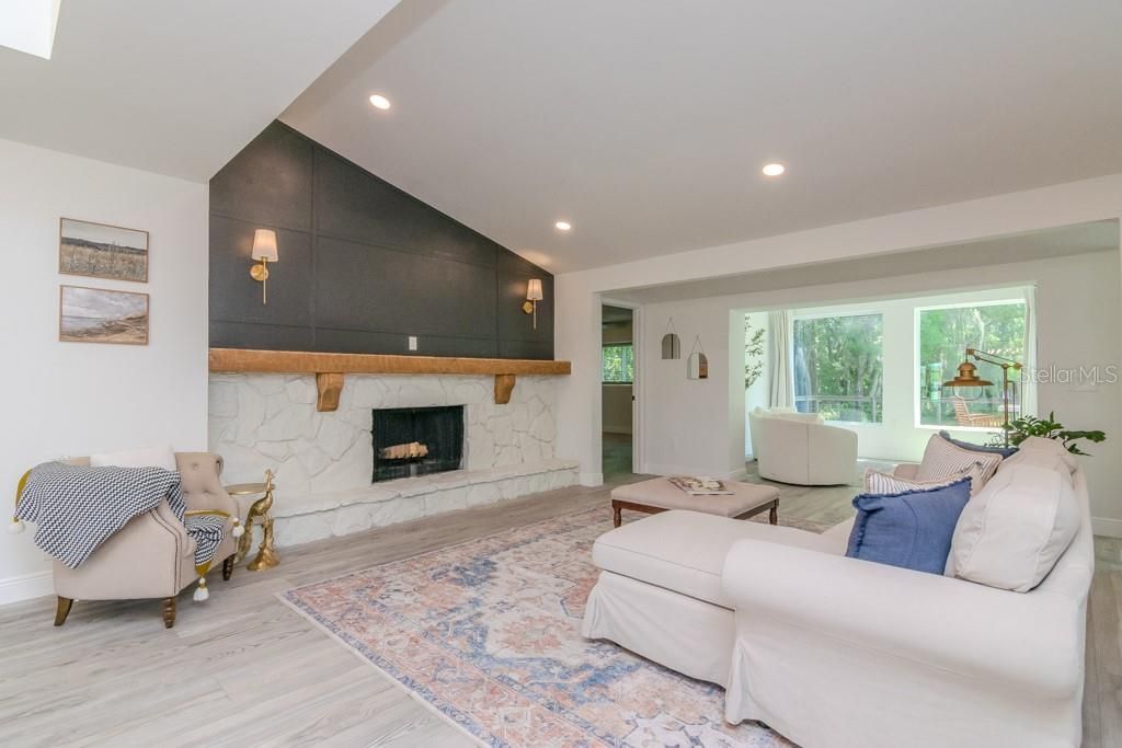 Wood burning Fireplace, Cathedral Ceilings