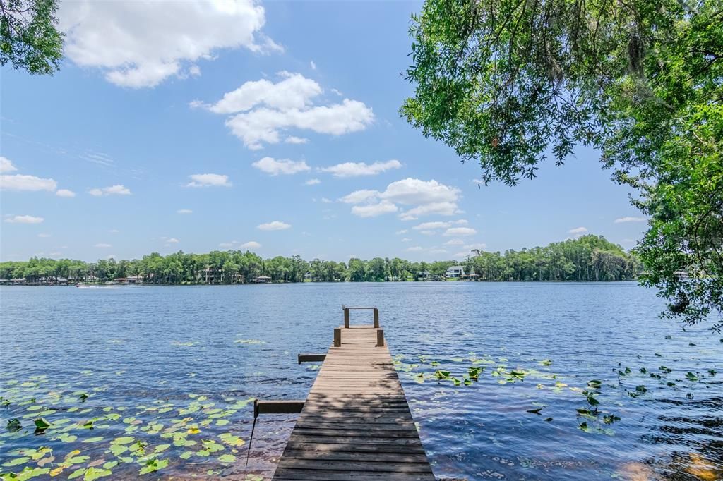 View of Pretty Lake from your private dock