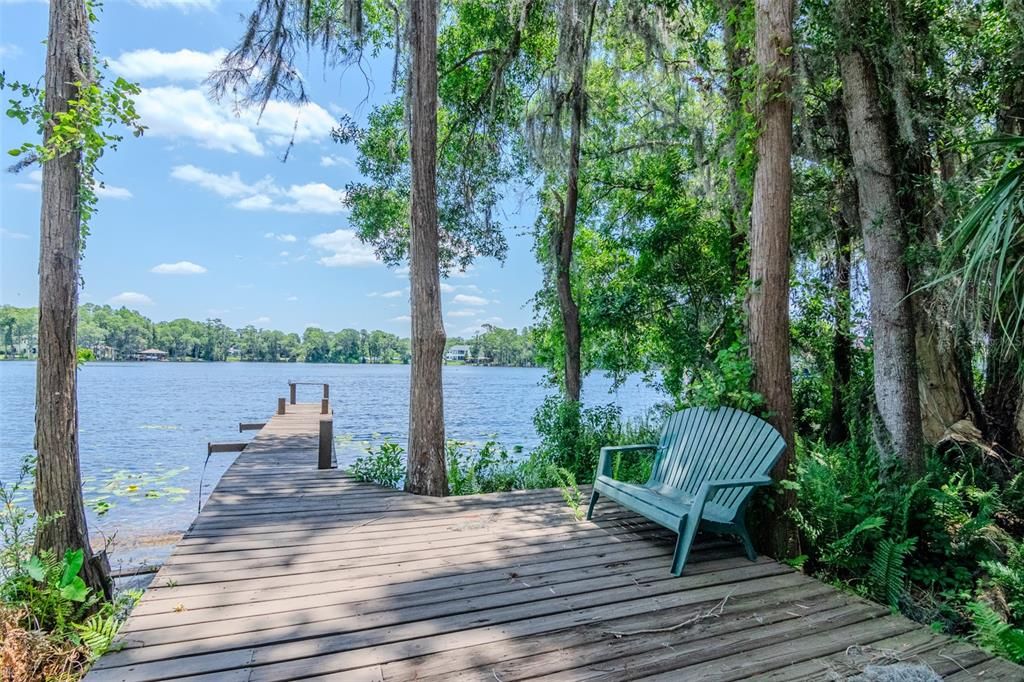 View of Pretty Lake from your private dock