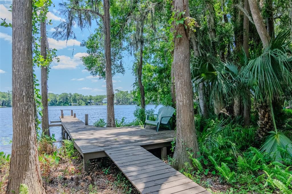 View of Pretty Lake from your private dock