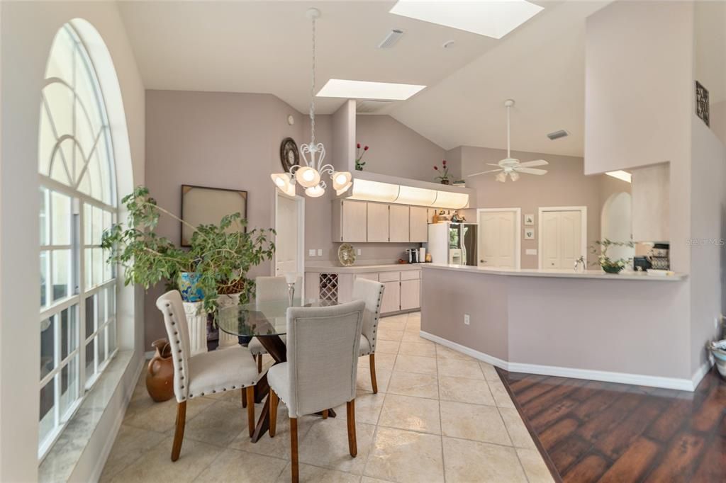 Looking back into kitchen