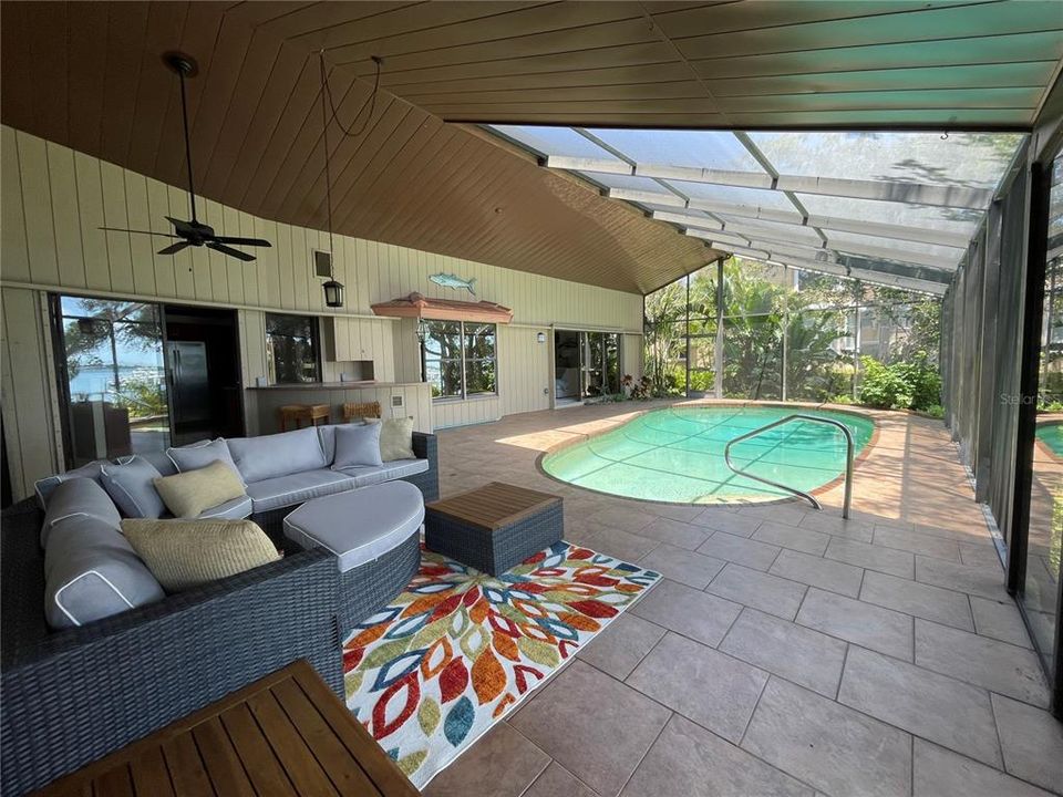 Pool lounge area.