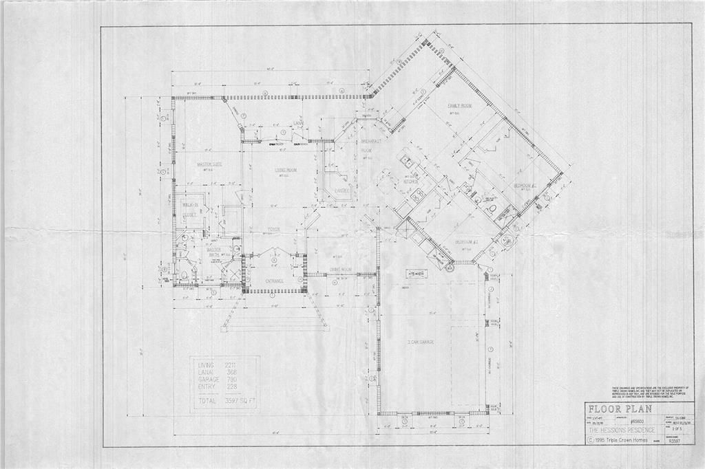 Builder's Architectural Floor Plan